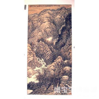 高山仰止 山水画 侯国庆作品 类别: 国画山水作品