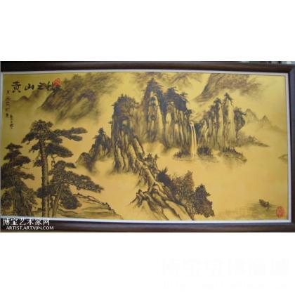 金秋黄山 山水画 文翊臻作品 类别: 国画山水作品